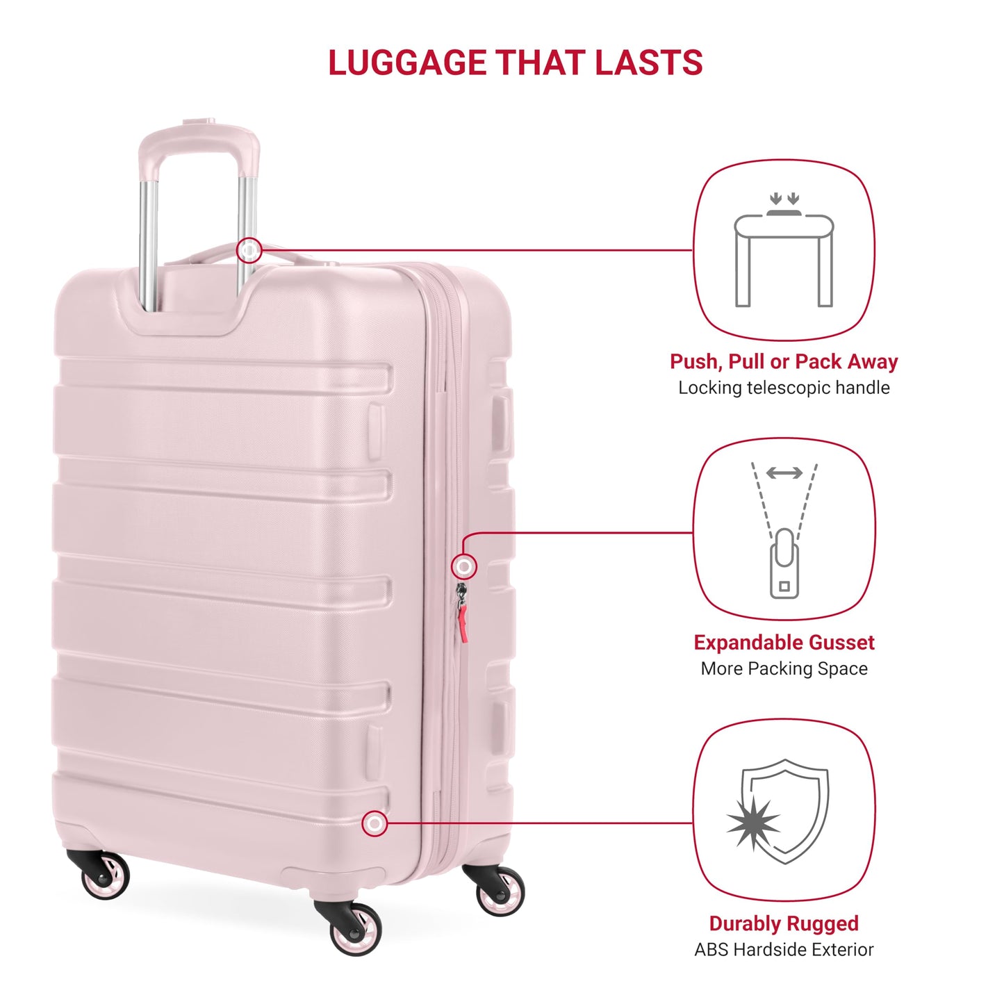 SwissGear 7366 Hardside Expandable Luggage with Spinner Wheels