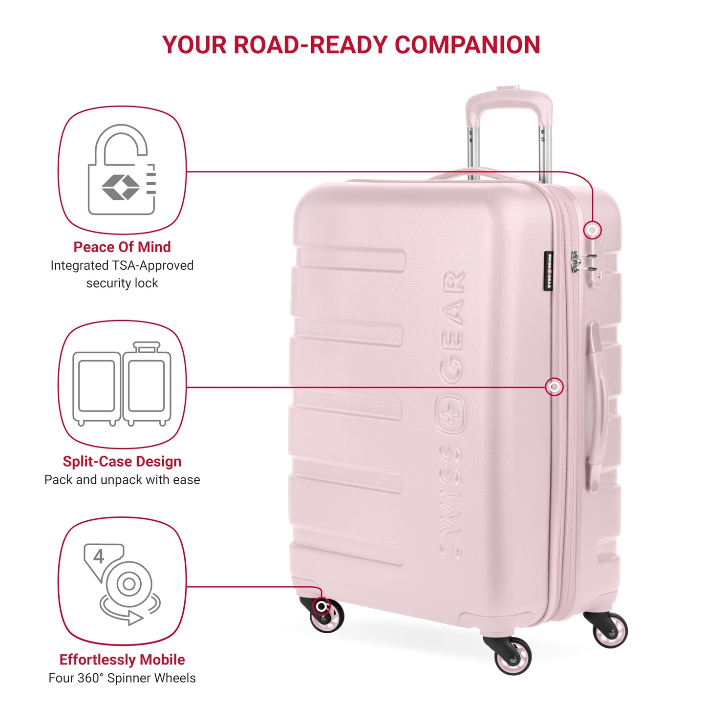 SwissGear 7366 Hardside Expandable Luggage with Spinner Wheels